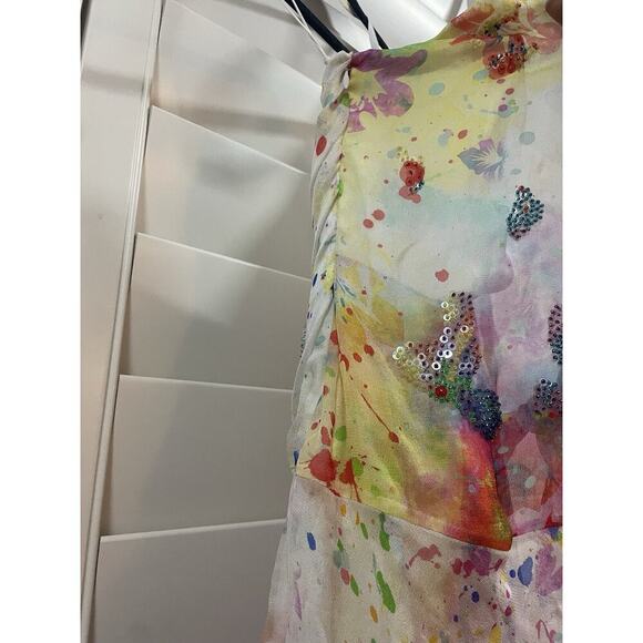 Ralph Lauren Collection Day Dress Silk Embroidered Floral Sequin Cocktail 4 $4k - Picture 8 of 16